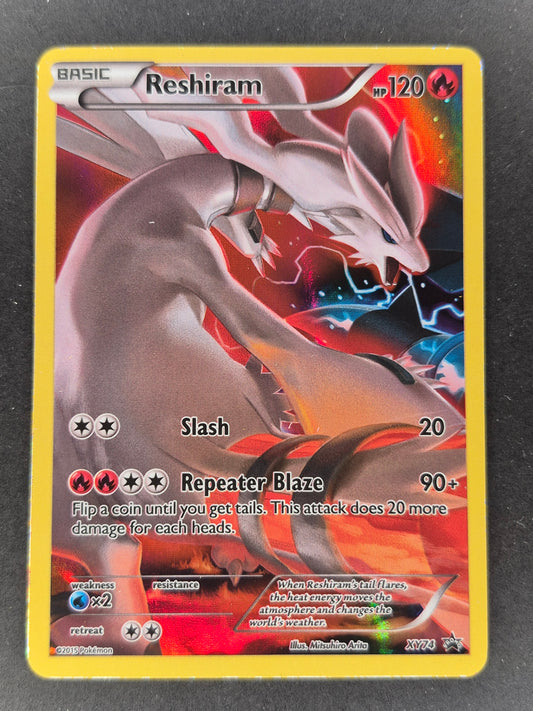 Pokemon Reshiram XY74 Full Art Black Star Promo Holo TCG Card 2015 LP