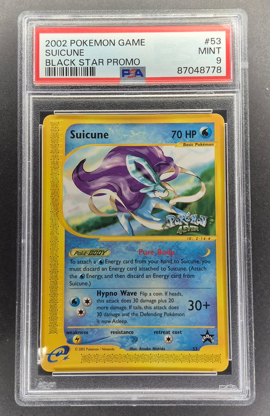 2002 Pokémon Game Suicune Black Star Promo #53 PSA 9