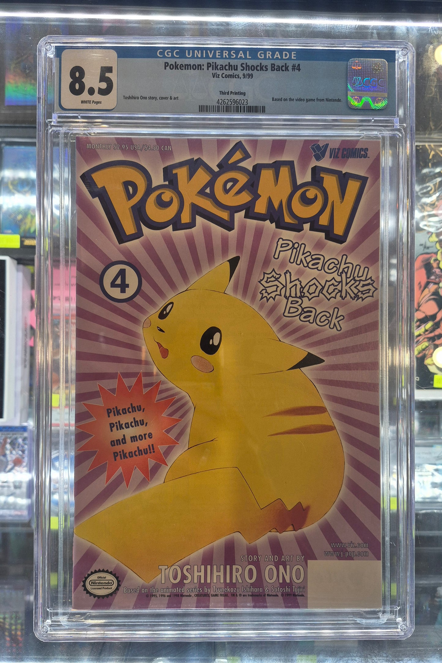 1999 Pokémon:Pikachu Shocks back #4 Viz Comics CGC 8.5
