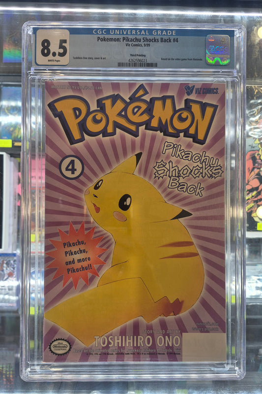1999 Pokémon:Pikachu Shocks back #4 Viz Comics CGC 8.5