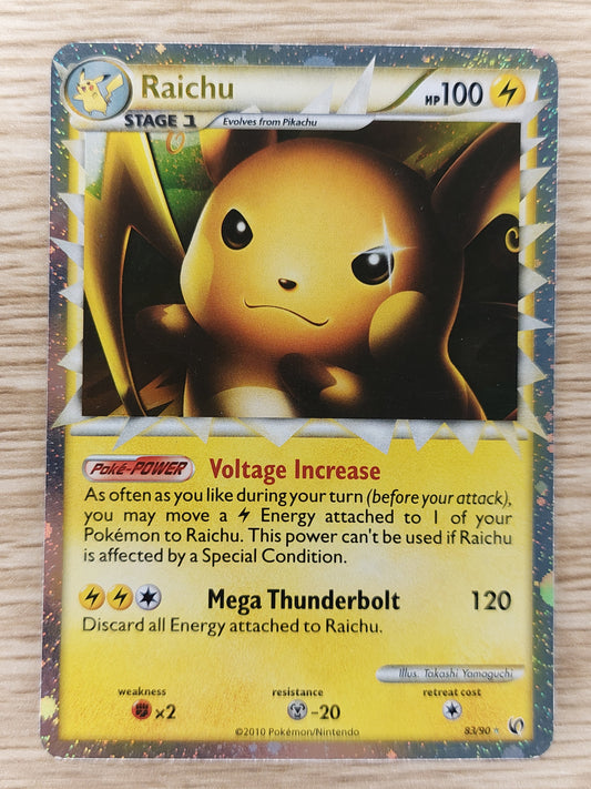 Pokemon 2010 Raichu Prime HGSS Undaunted 83/90