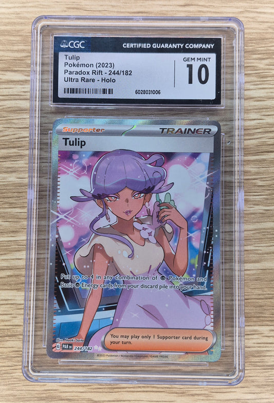 2023 Pokémon Paradox Rift 244/182 Tulip Ultra Rare CGC 10