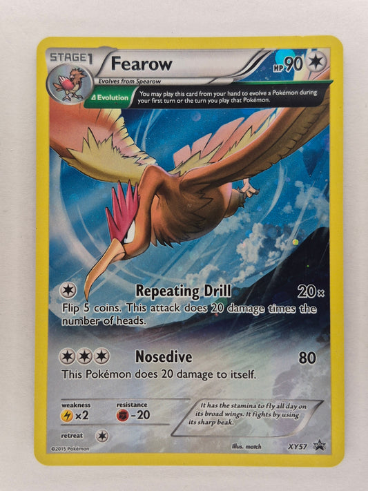 Pokémon TCG Fearow Delta Ancient Trait XY57 Black Star Promo Cosmos Holo DMG