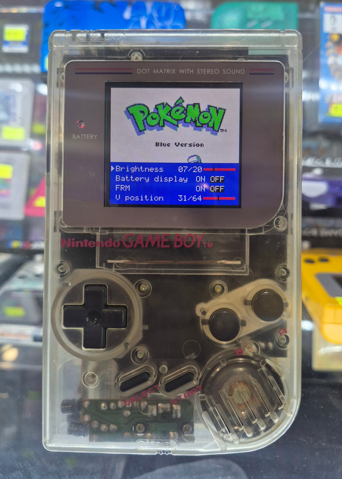 1989 Nintendo Gameboy Game Boy Original DMG-01 IPS BACKLIT SCREEN-CLEAR CASE