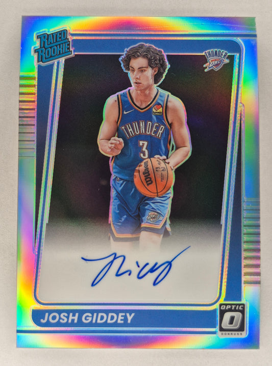 2021/22 Panini Donruss Optic JOSH GIDDEY Rated Rookie Auto Holo Silver Prizm