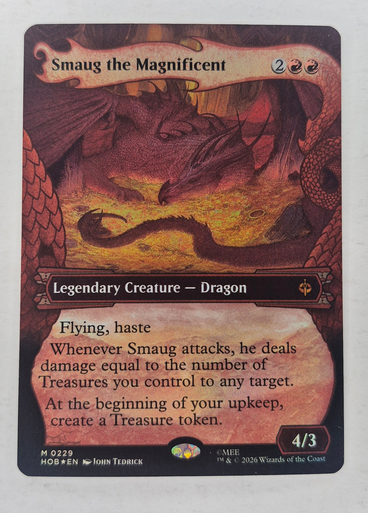 Smaug the Magnificent Showcase 229 | MTG | The Hobbit | Foil NM