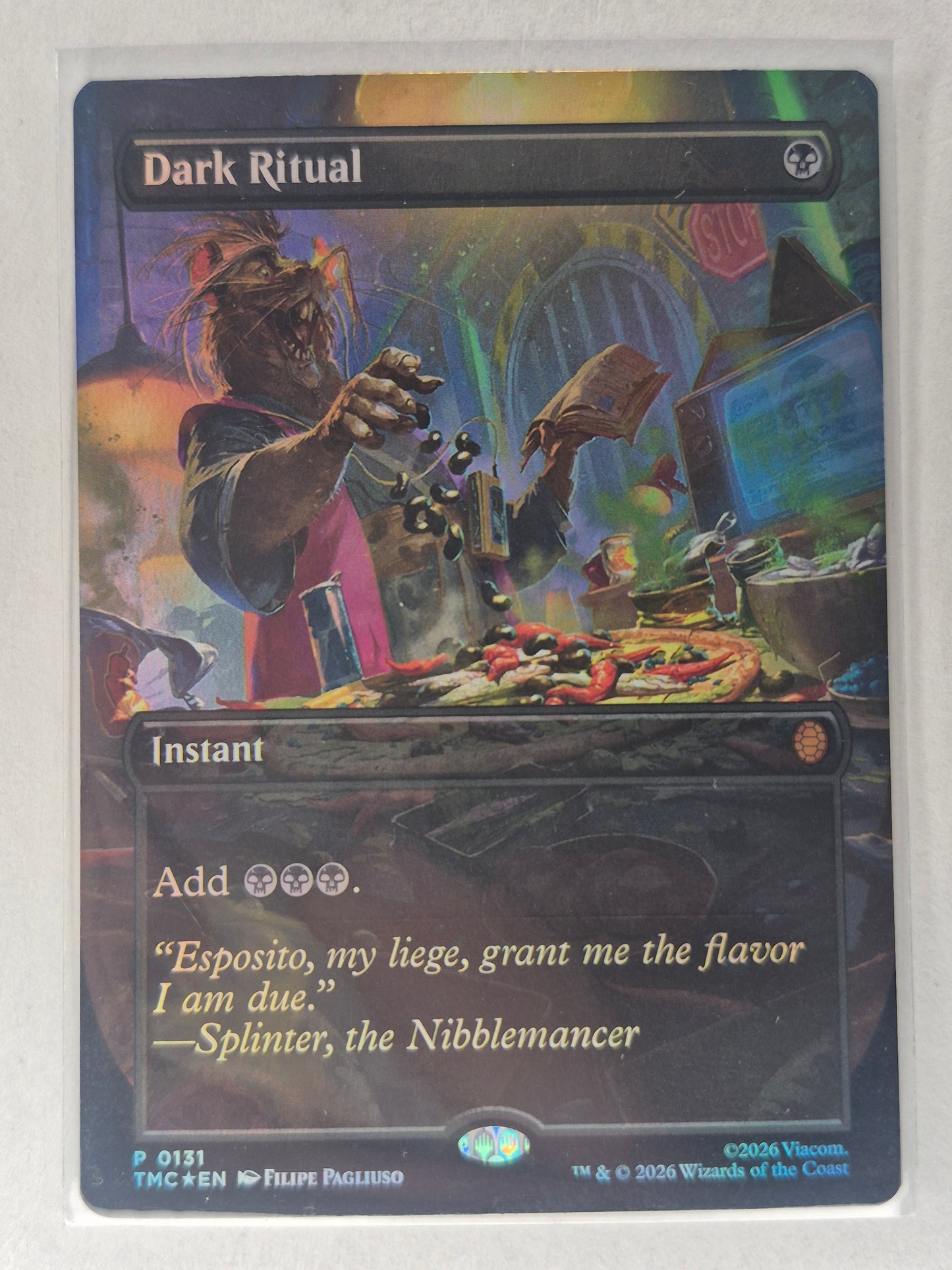 Dark Ritual (Borderless)131 promo Commander: Teenage Mutant Ninja Turtles Foil Mythic