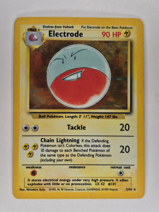 Pokemon TCG - Electrode 2/64 - Holo Rare - Jungle * No Symbol Error * MP