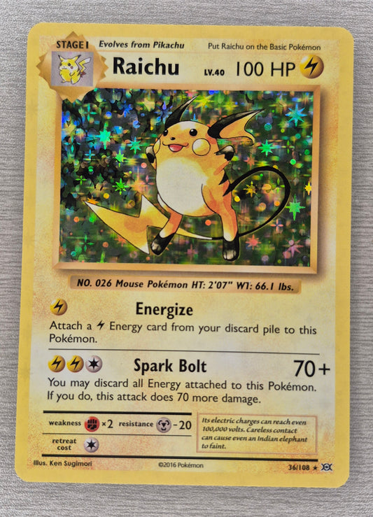 2016 Pokémon Evolutions 36/108 Raichu Holo LP