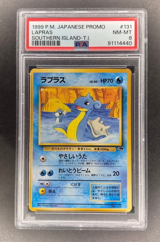 1999 Pokémon Japanese Promo Lapras #131 Southern Island PSA 8