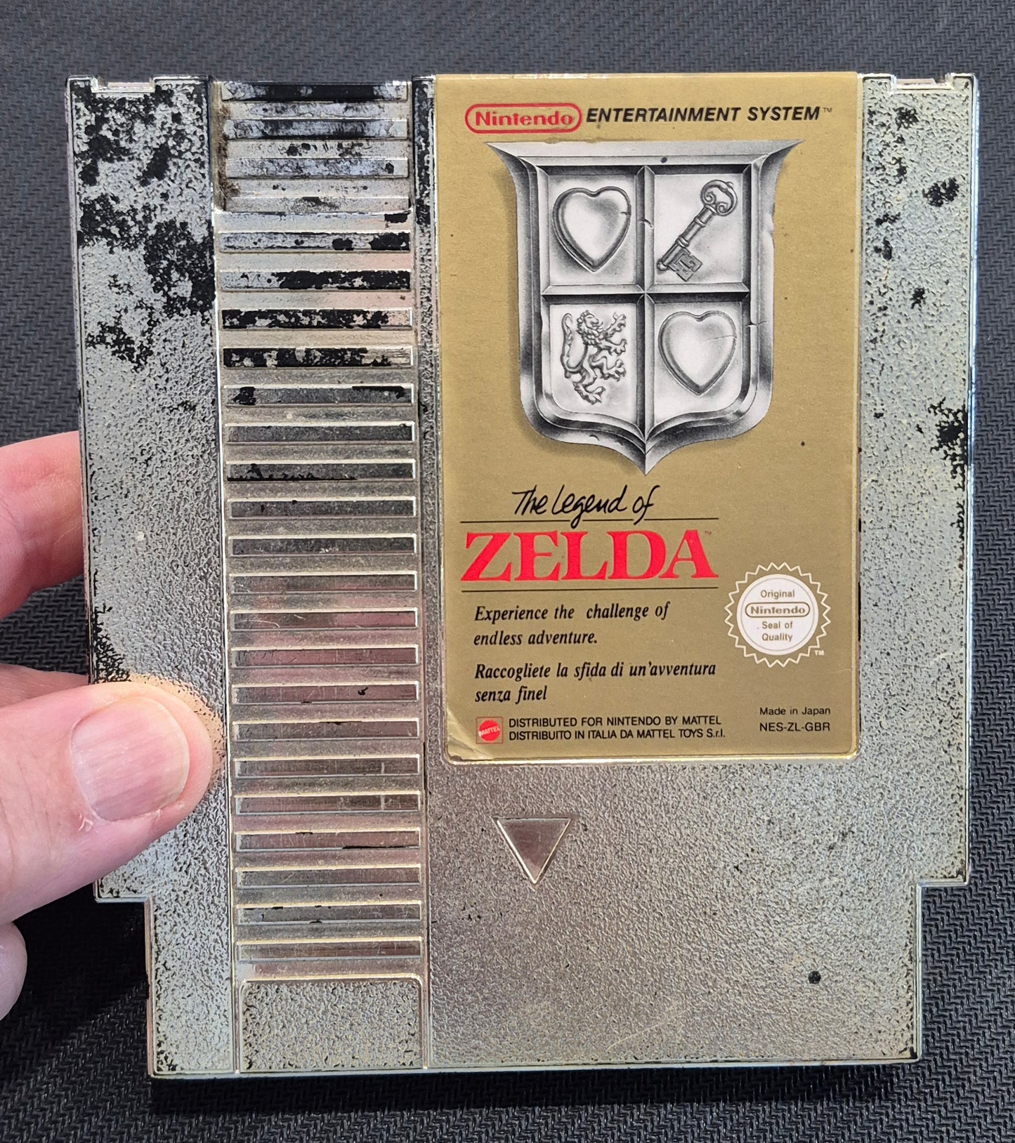 Nintendo NES The Legend of Zelda Gold Cart ,Tested & Cleaned PAL NEW Battery