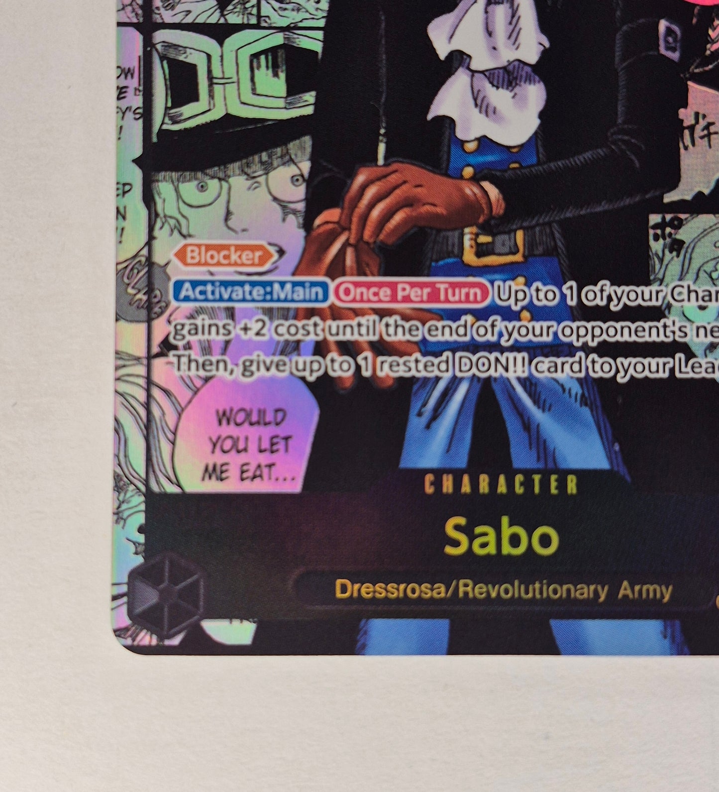 Sabo Op13-120 carrying On His Will Manga Alternate Art ONE PIECE NM