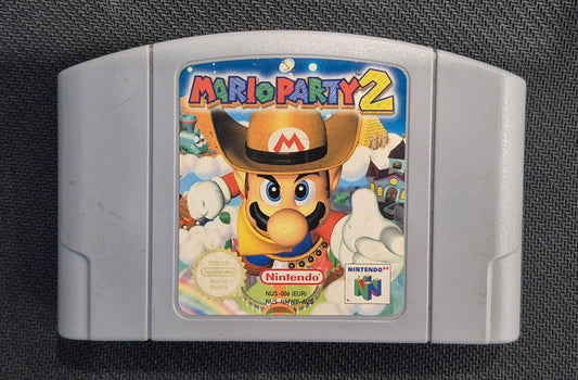 Nintendo N64 Mario Party 2 Cart,Cleaned and Tested AUS PAL