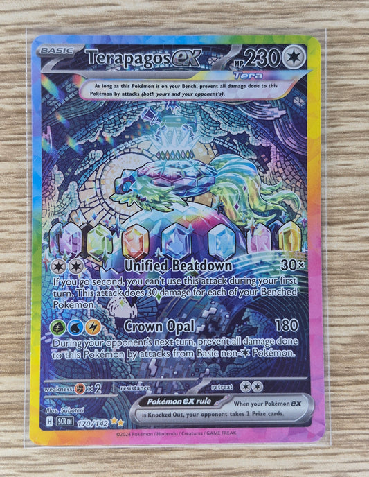 Terapagos ex - 170/142 - Special Illustration Rare NM, English Pokemon Stellar Crown