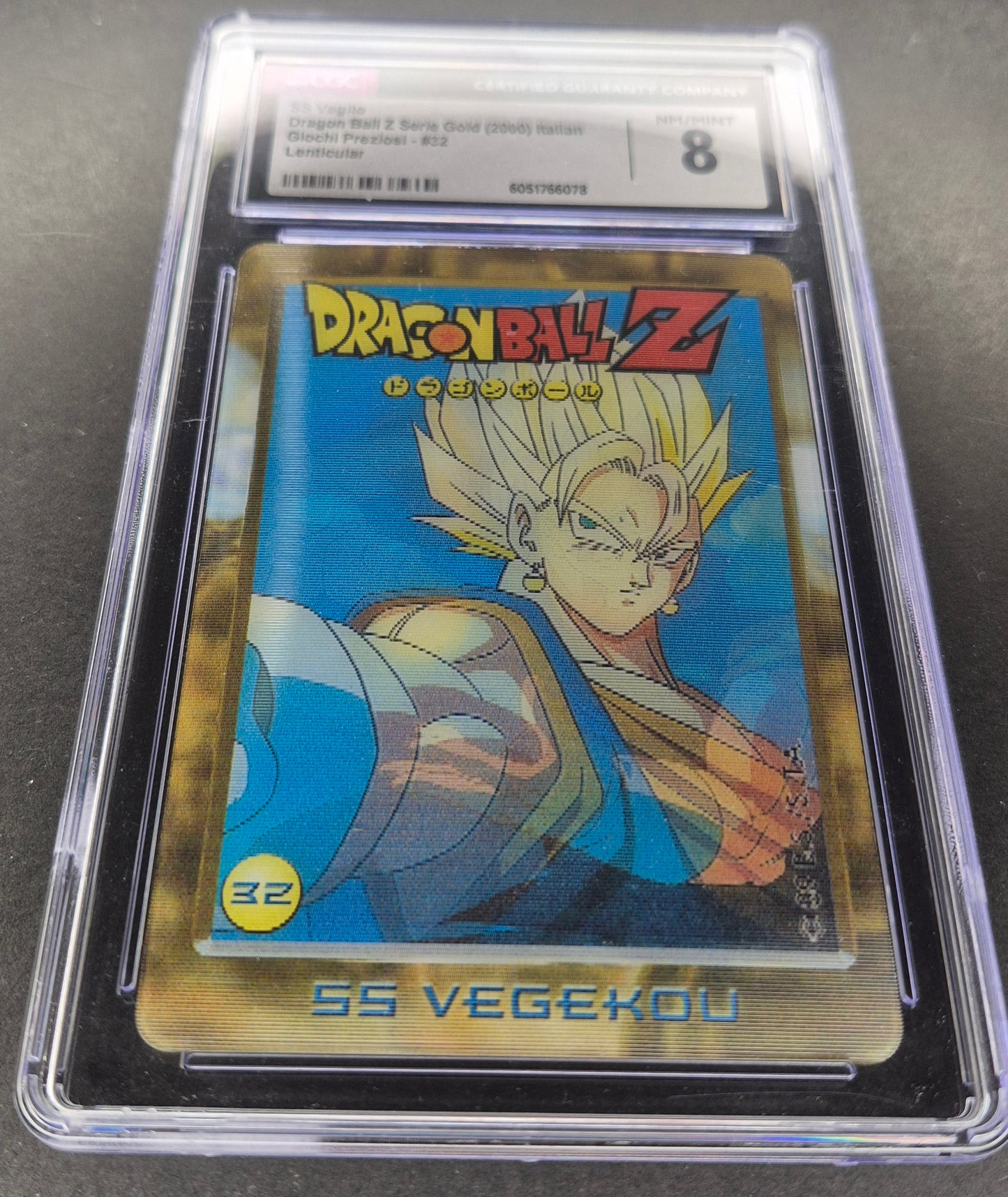 2000 Italian Dragon Ball Z Serie Gold SS VEGITO #32 Lenticular CGC 8