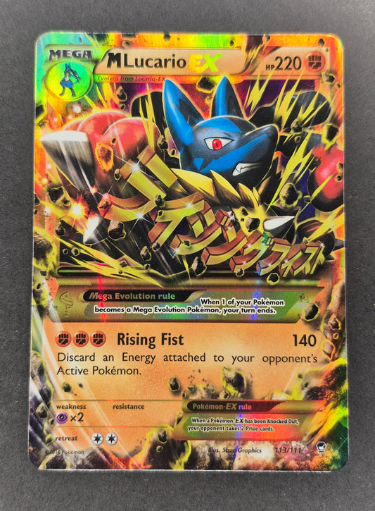2016 Pokemon M Lucario EX (Secret) 113/111 XY - Furious Fists Holo LP