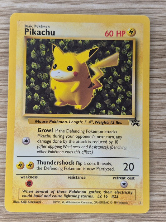 1999 Pokémon Pikachu #1 Black Star Promo LP