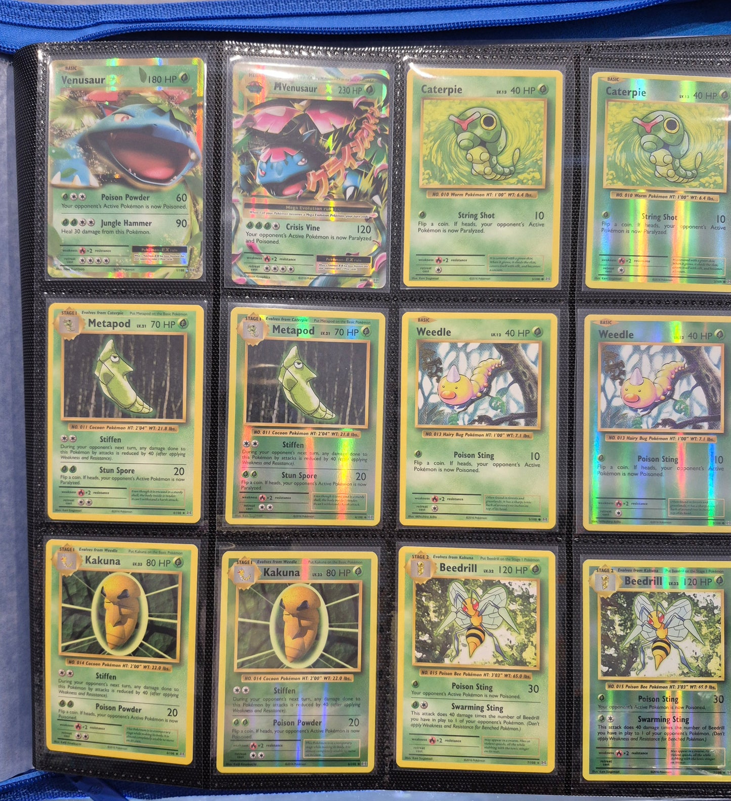 2016 Pokémon Evolutions Master Set inc.all Reverse Holo Cards in Palms Off Binder LP/NM