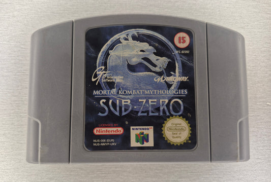 Mortal Kombat Sub Zero - Nintendo N64 - Tested & Working - UKV PAL