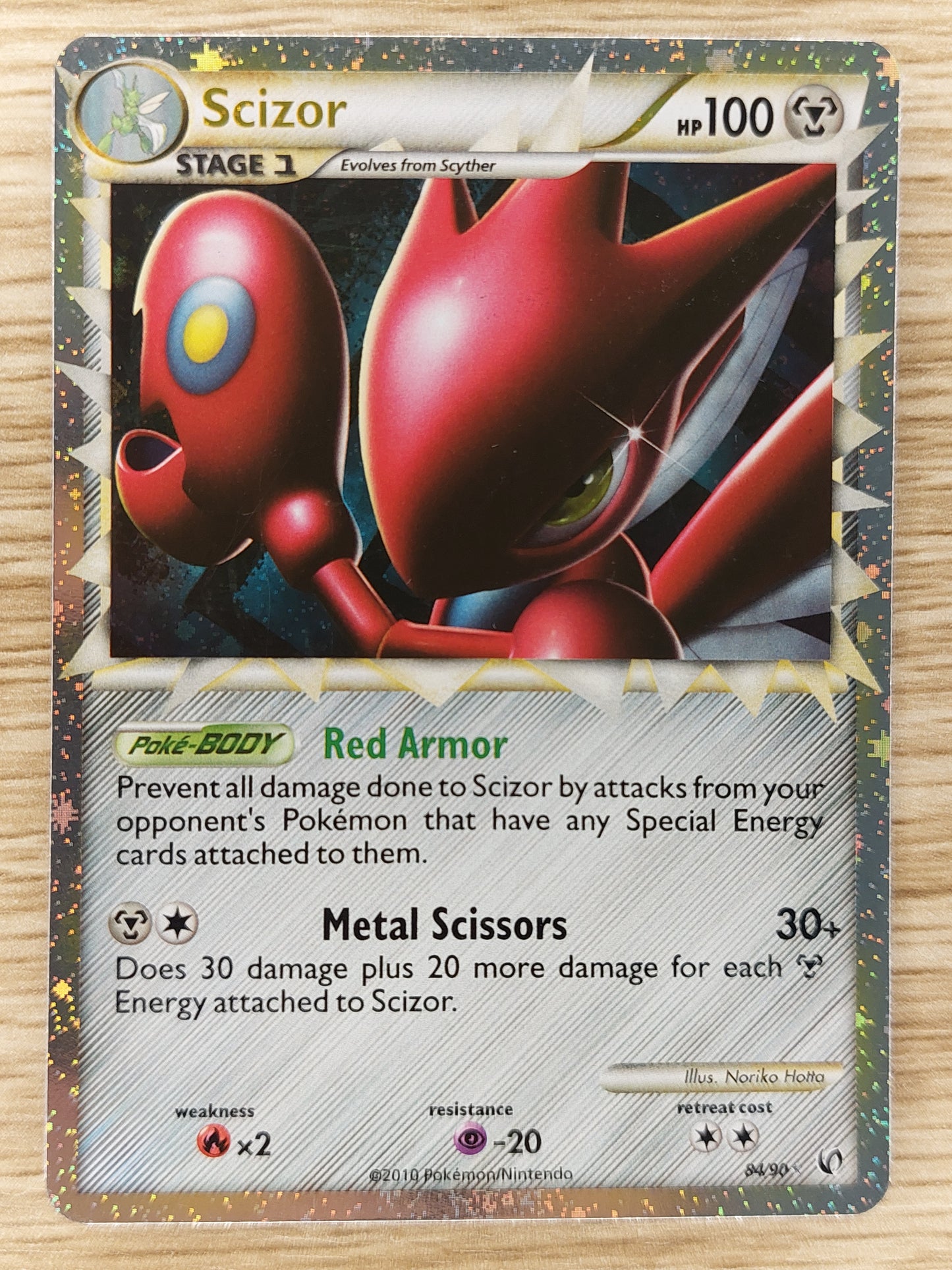 Pokemon 2010 Scizor Prime HGSS Undaunted 84/90