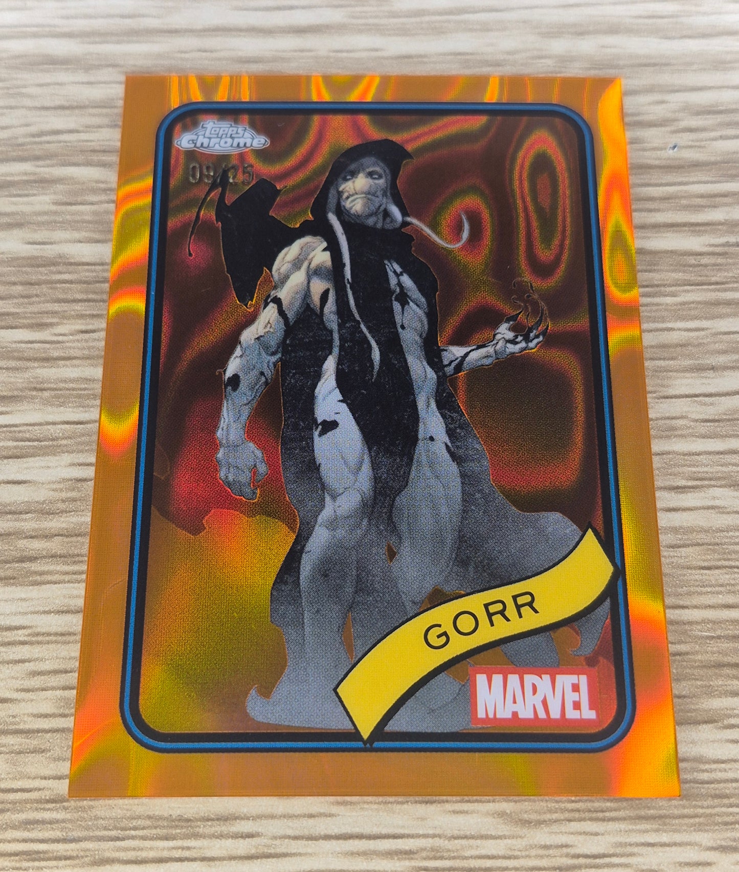 2025 Topps Chrome Marvel GORR Orange Lava Refractor 09/25 NR MT