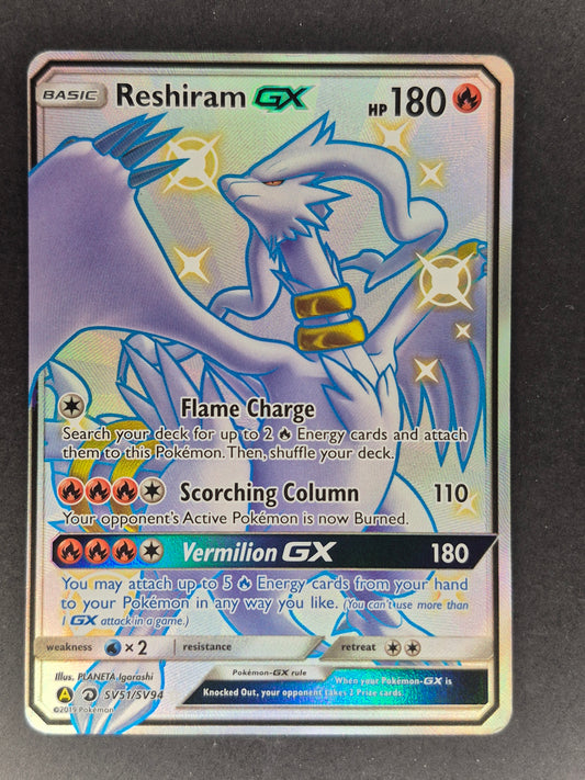 Reshiram GX SV51/SV94 Hidden Fates: Shiny Vault Pokemon Card MP