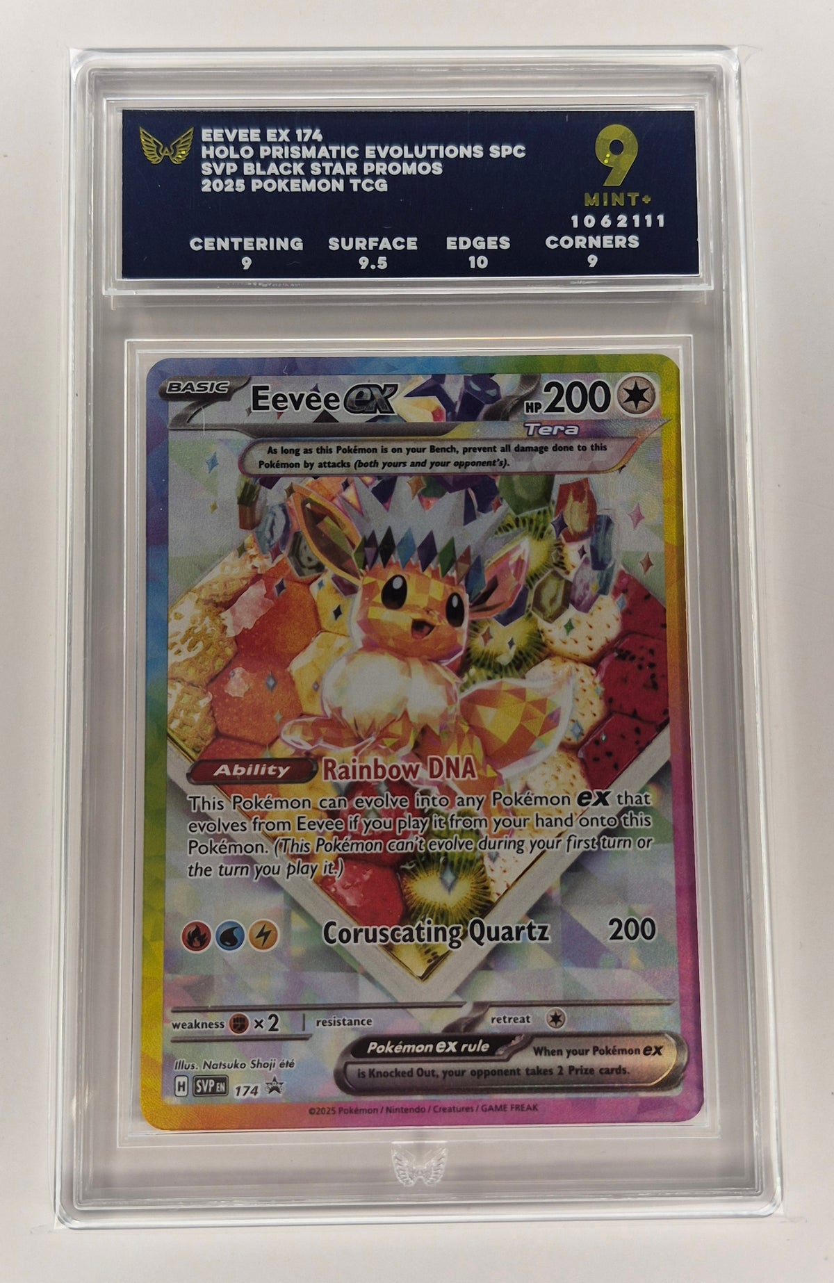 ARK 9 Eevee EX SVP 174 Prismatic Evolutions SPC Promo Pokemon PSA