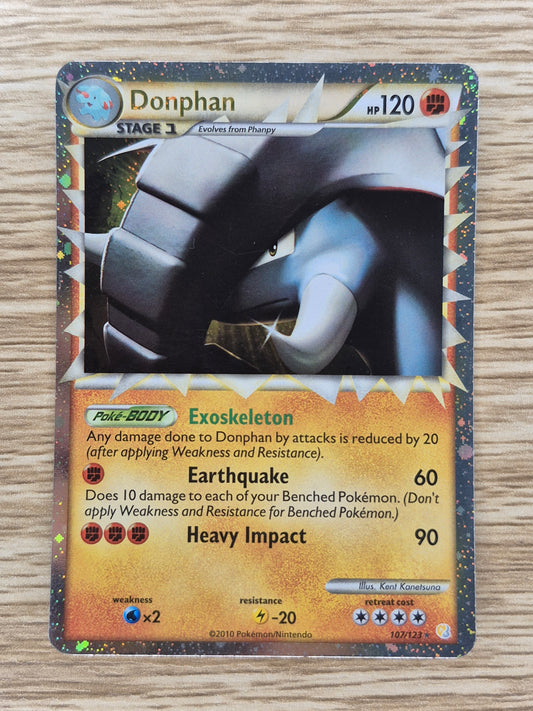 Pokémon TCG Donphan Prime Heartgold & Soulsilver 107/123 Holo Rare LP