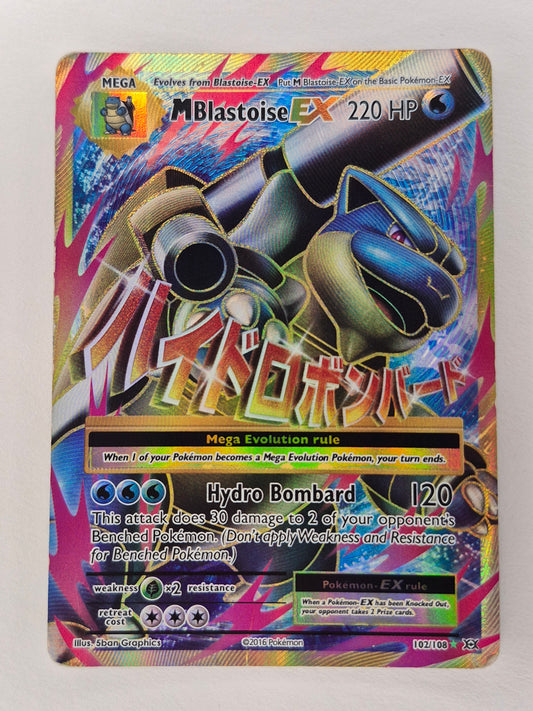 Pokémon TCG Mega Blastoise EX Evolutions 102/108 Holo Full Art HP
