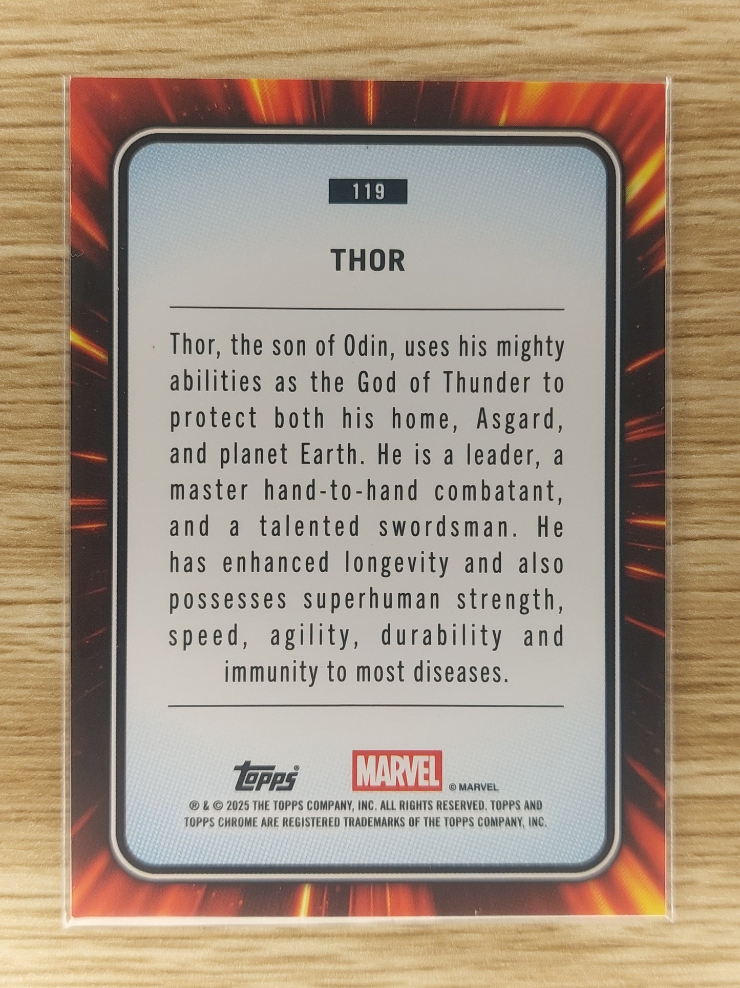 Topps Chrome Marvel 2025 Thor Spider Web Refractor #119 156/399