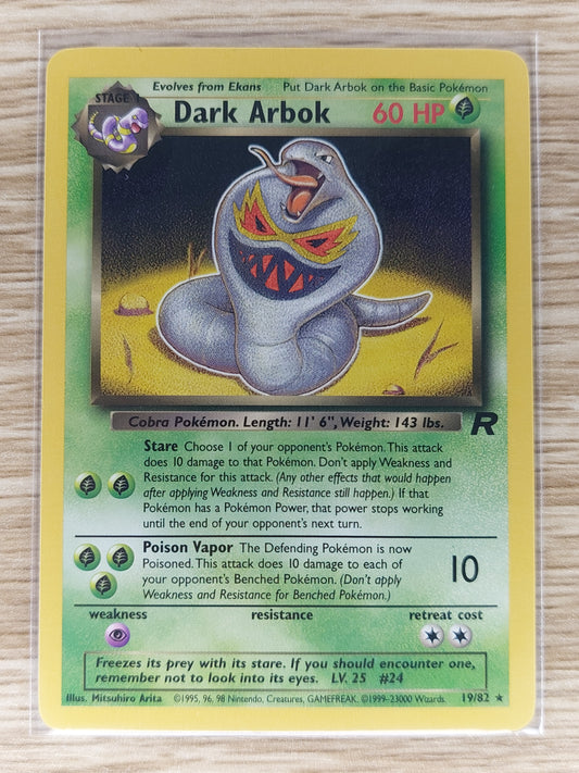 Pokemon 2000 Dark Arbok Team Rocket Non-Holo Rare 19/82