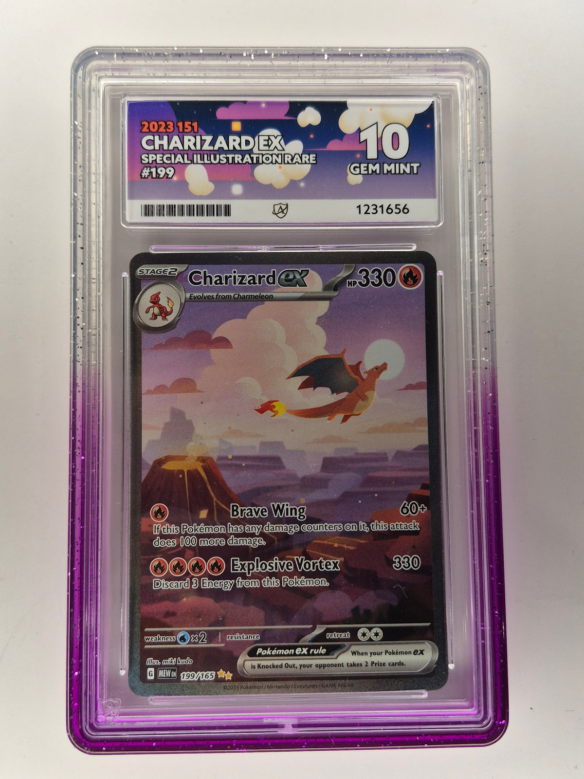Pokemon 151 Charizard ex 199/165 SIR GEM MINT 10 ACE Graded – Scarlet & Violet