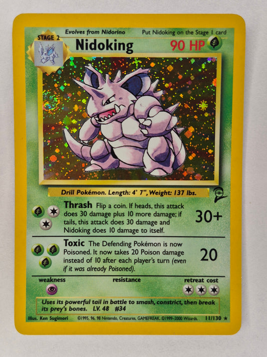 2000 Pokémon Base Set 2 Nidoking Holo 11/130 LP