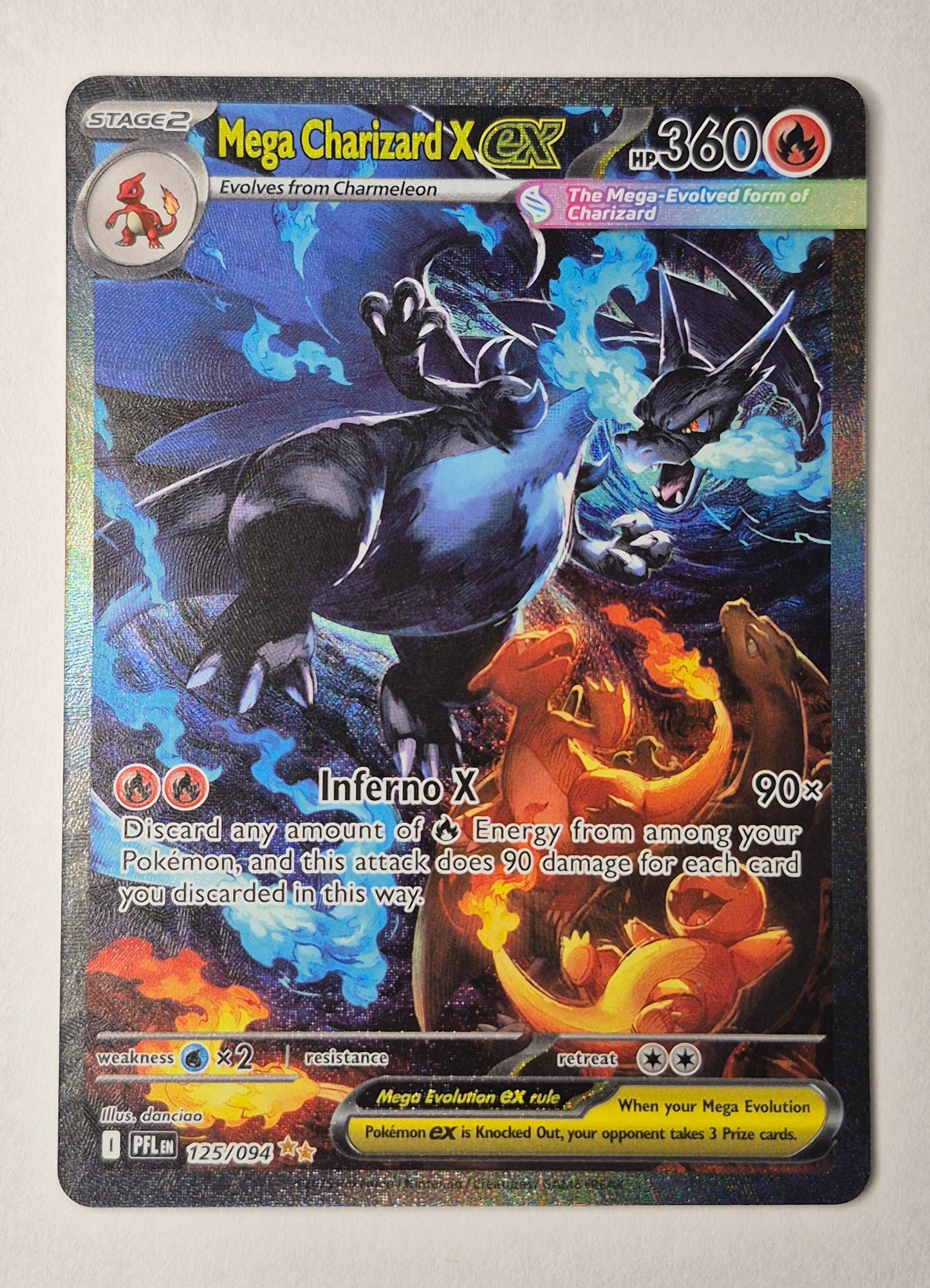 Mega Charizard X ex - 125/094 - SIR - Phantasmal Flames - Pokemon Card - NM/M