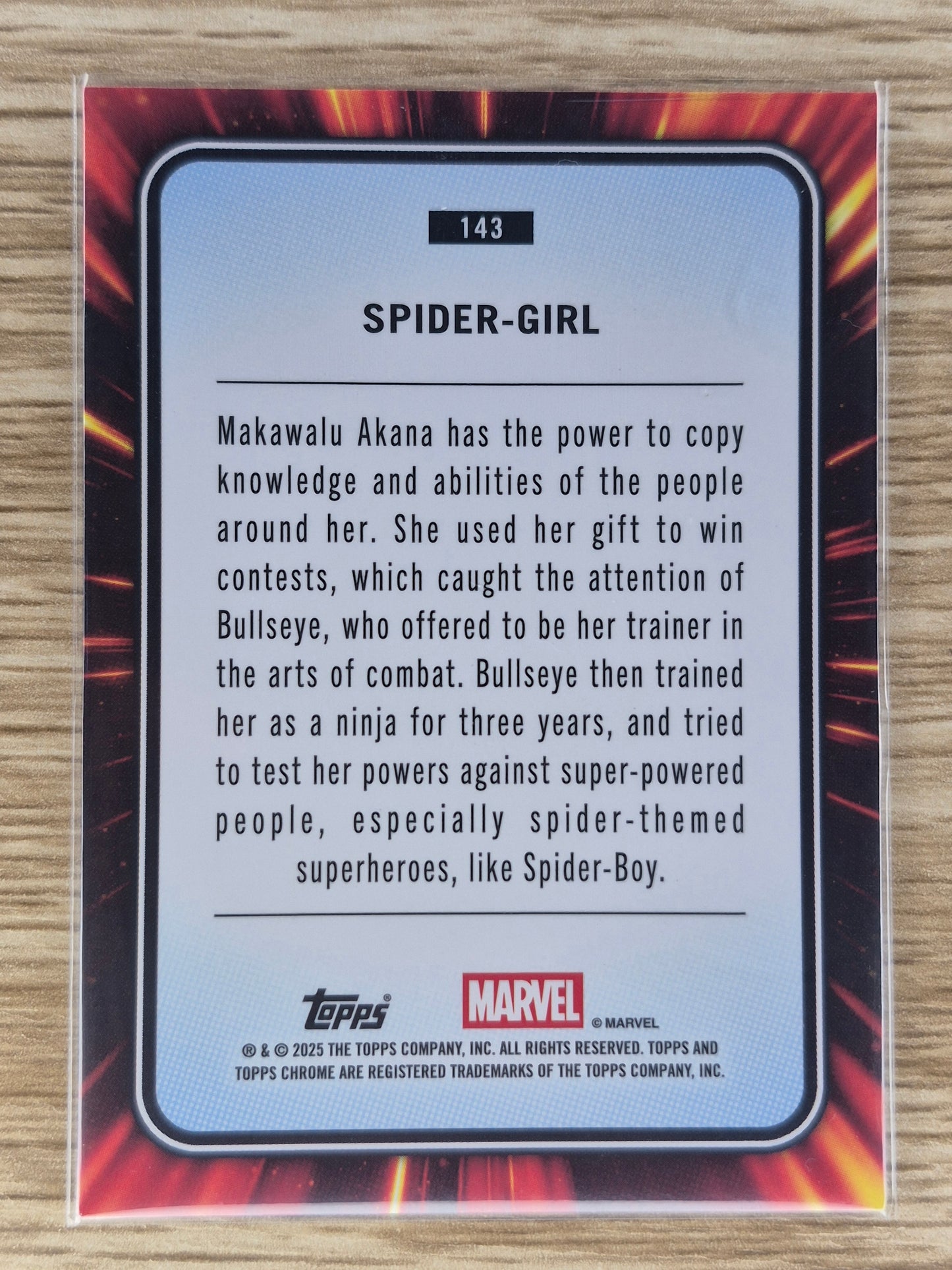 2025 Topps Chrome Marvel 1st Appearance of SPIDER-GIRL Base Card #143 NR MT