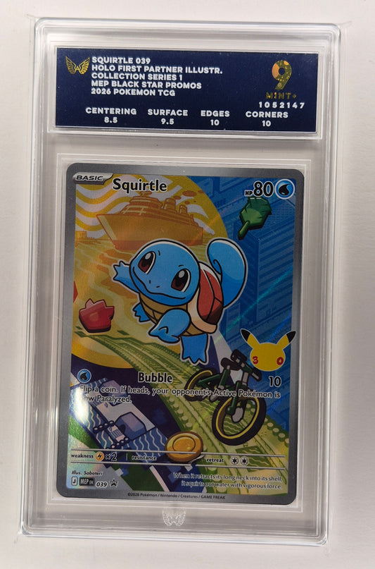 Squirtle - MEP 039 - Black Star Promo - Pokemon Card - ARK PSA 9