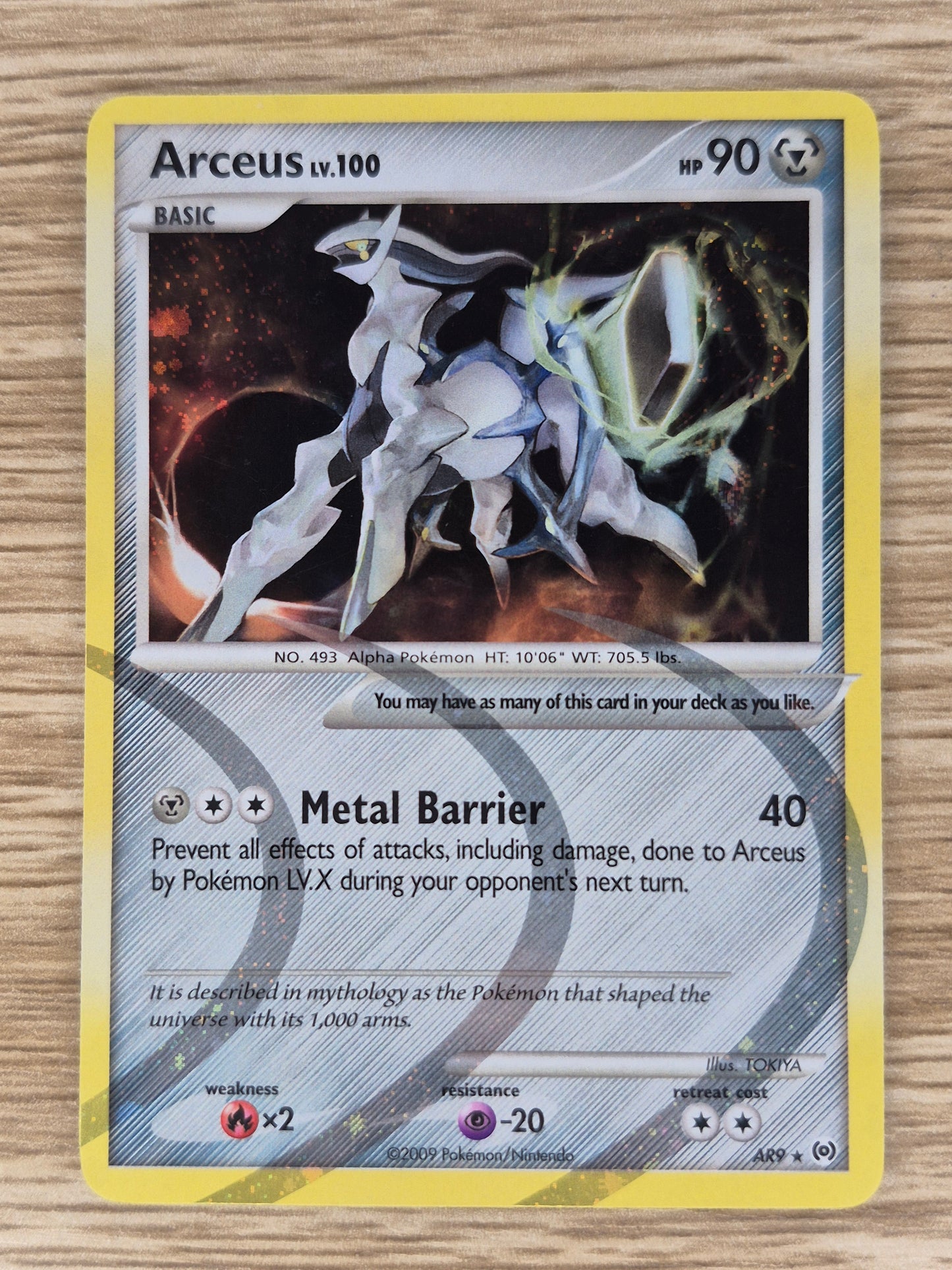 Pokemon TCG COMPLETE - LP LV100 Arceus AR Set 1-9 - Holo Ripple Foil