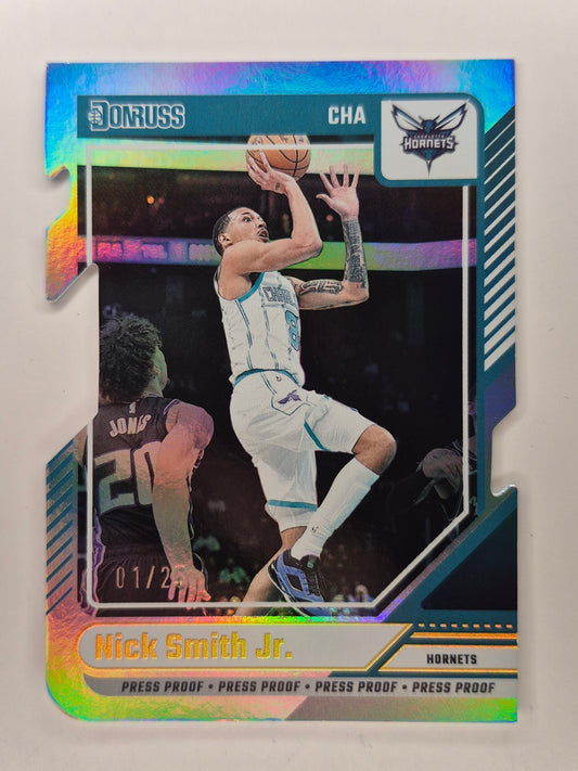2024-25 Panini Donruss Basketball #104 Nick Smith Die Cut Press Proof 01/25 !