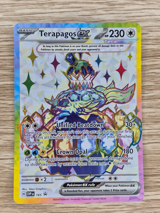 Pokemon Terapagos ex 165 Full Art Holo Black Star Promo SVP