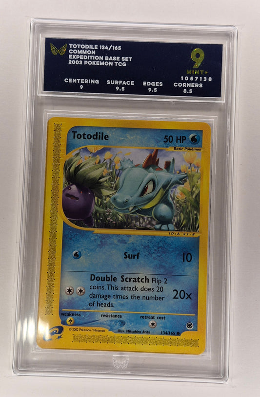2002 Pokémon Expedition Base Set 134/165 Totodile ARK 9 PSA Mint +