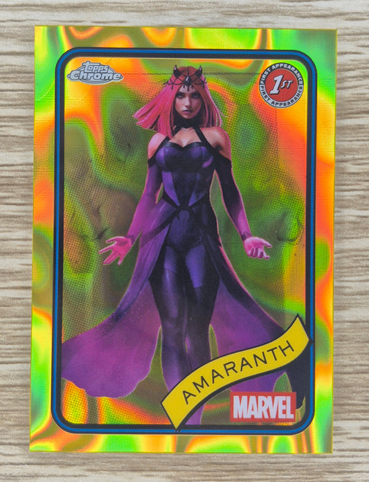 Marvel Topps Chrome 2025 Yellow Lava 1st Appearance Amaranth #99