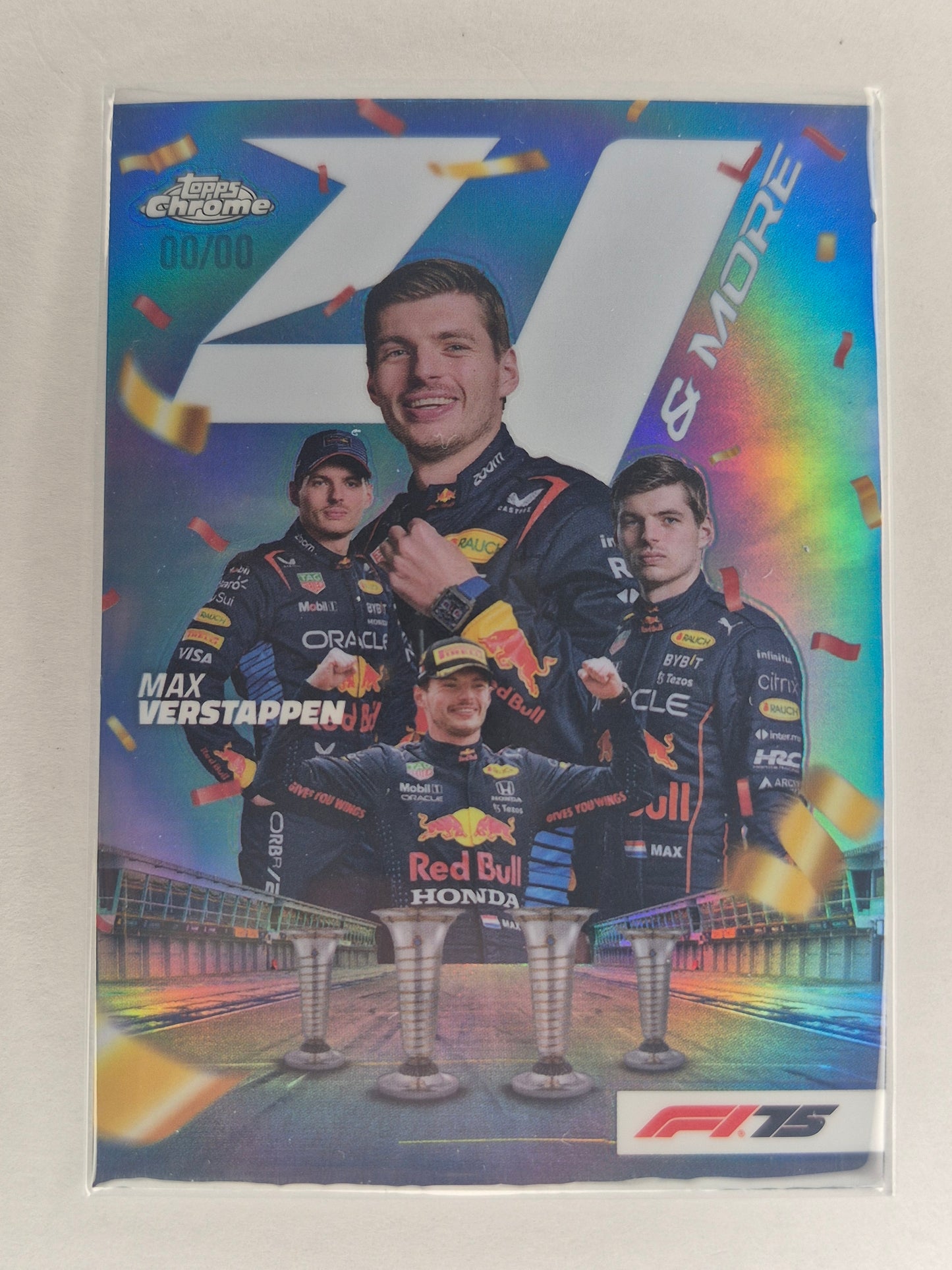 2025 Topps Chrome F1 Max Verstappen 4 & More Refractor 4N-1 00/00 Printing Error