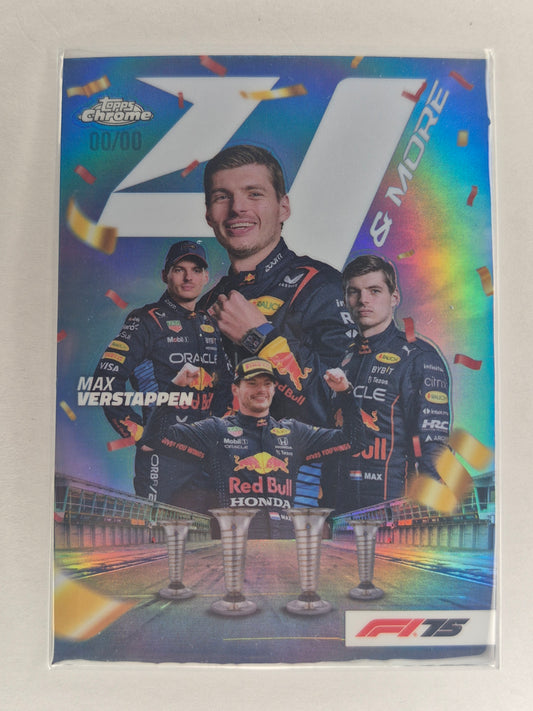 2025 Topps Chrome F1 Max Verstappen 4 & More Refractor 4N-1 00/00 Printing Error