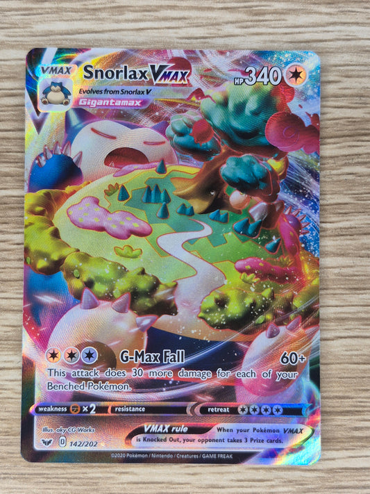 Pokemon TCG Snorlax VMAX - SWSH01: Sword & Shield Base 142/202 LP