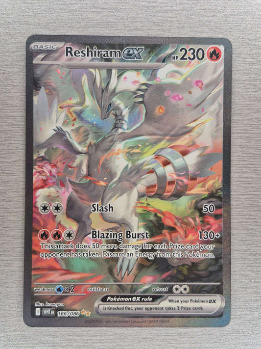2025 Pokemon Reshiram ex Special Illustration Rare White Flare 166/086