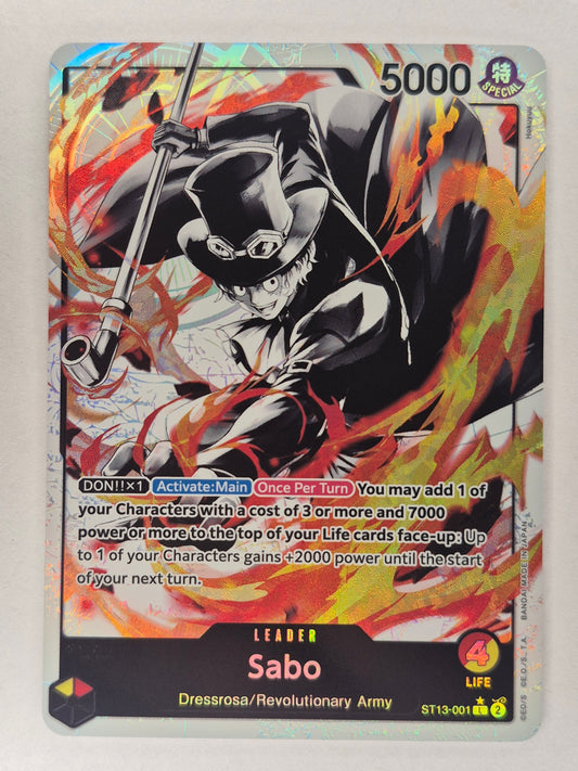 Sabo ST13-001 Alt Art Leader One Piece TCG Ultra Deck Three Brothers English NM