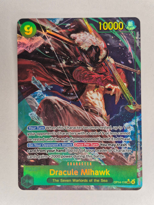 Dracule Mihawk (Alt Art) OP14-119 SEC THE AZURE SEA'S SEVEN English NM