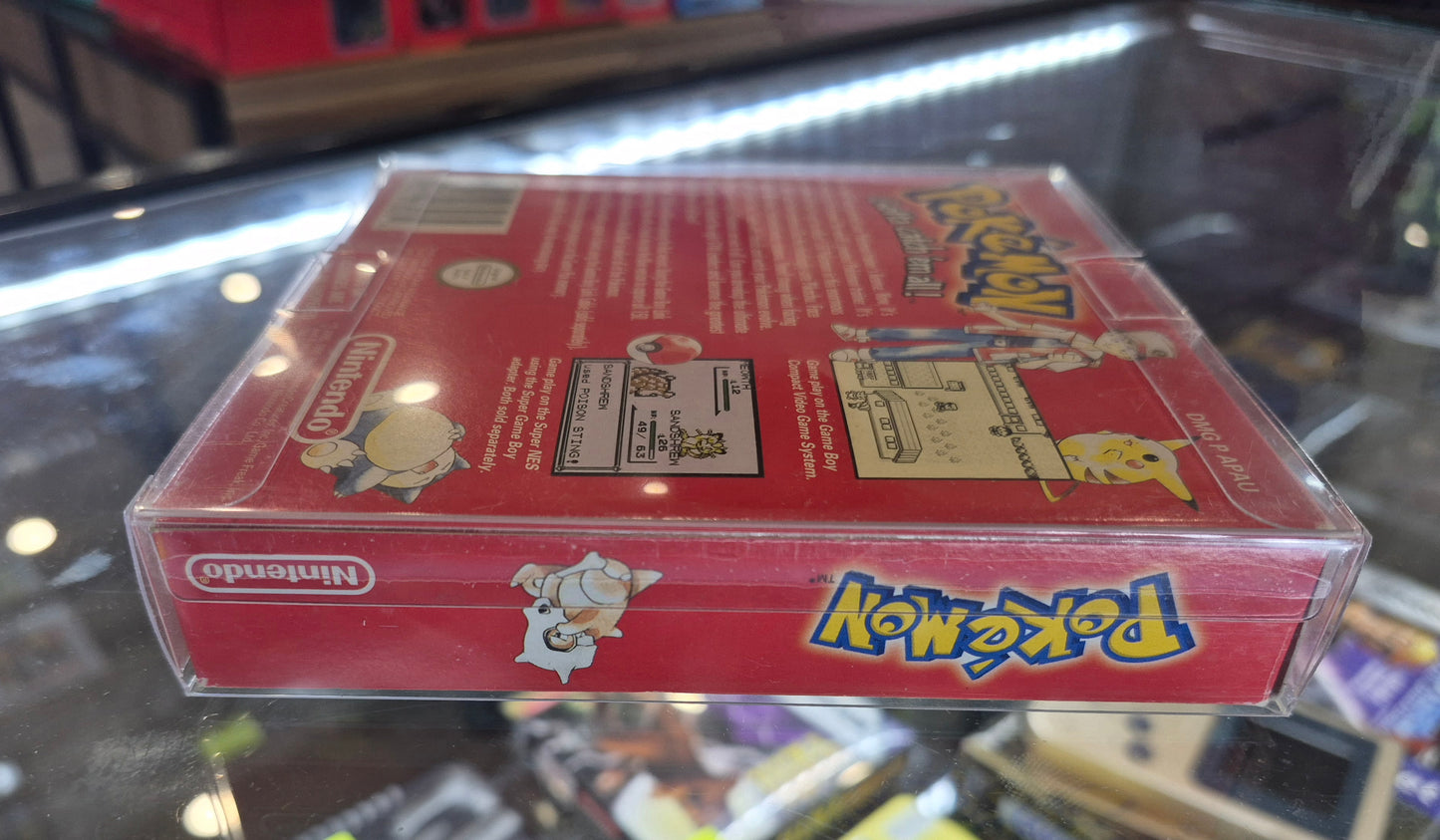 1998 Pokémon Red Version CIB with New Save Battery in Protector AUS PAL