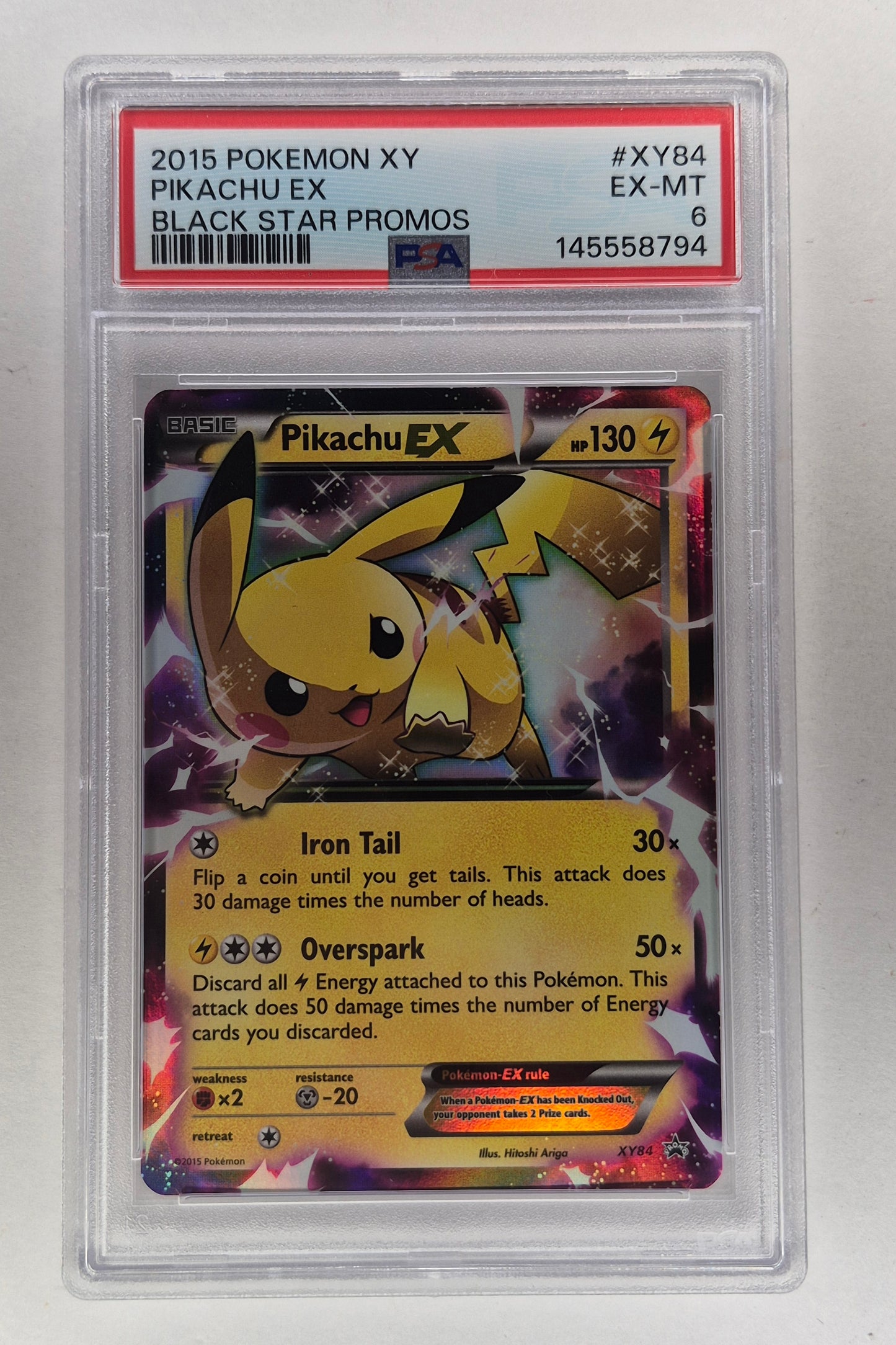 2015 POKEMON XY BLACK STAR PROMOS PIKACHU EX #XY84 PSA 6 EX-MT