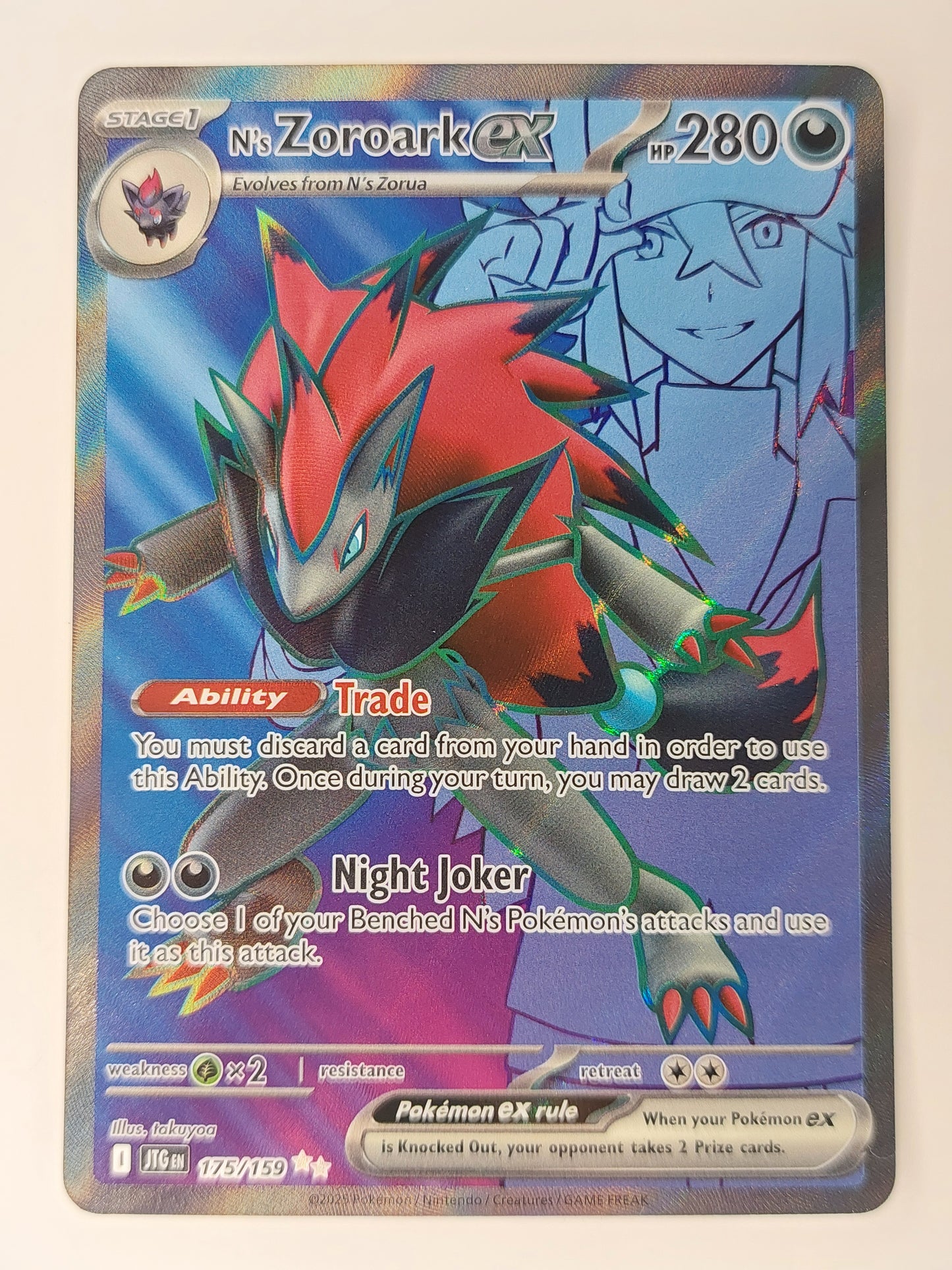 2025 Pokemon N's Zoroark Full Art Journey Together 175/159